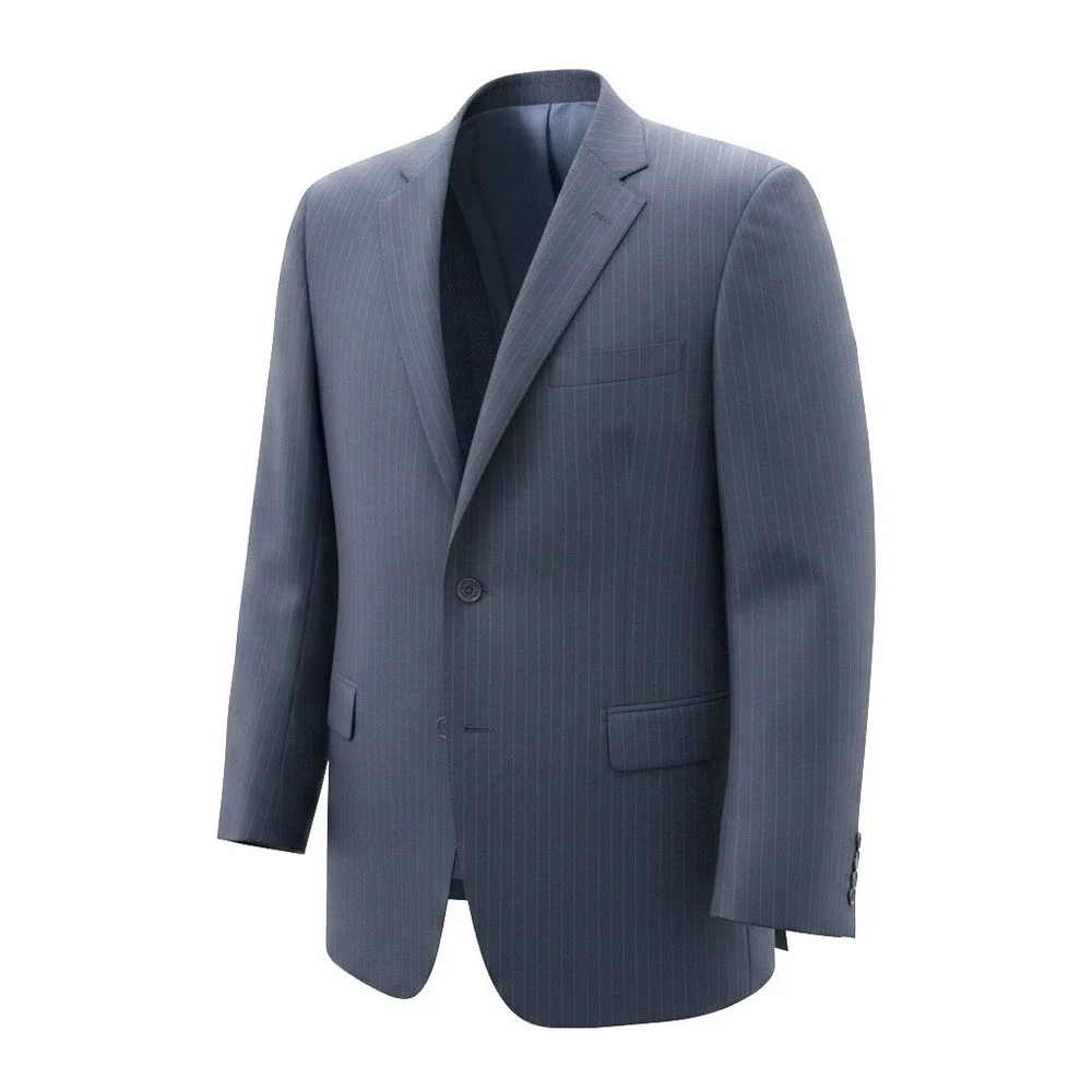 Ermenegildo Zegna Pinstripe Wool‑Silk Suit 44L Classic Italian‎